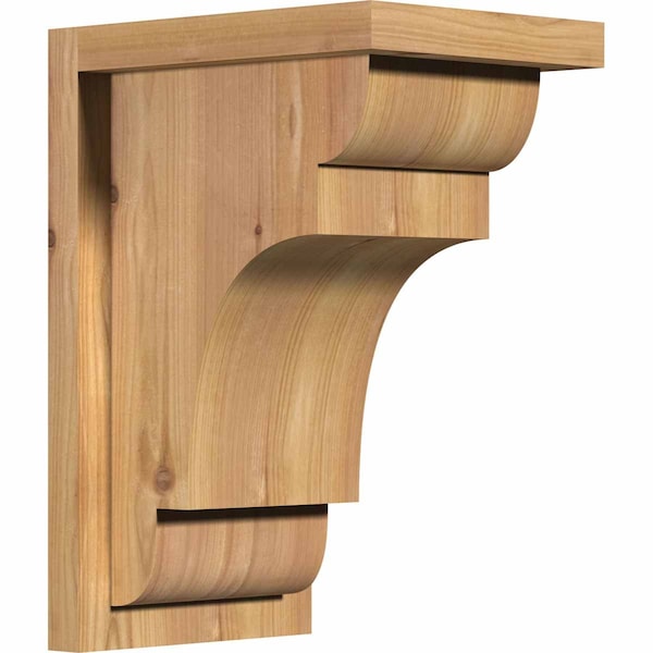 Ekena Millwork New Brighton Smooth Corbel w/Backplate, Western Red Cedar, 7 1/2"W x 10"D x 14"H COR08X10X14NEB01SWR - main